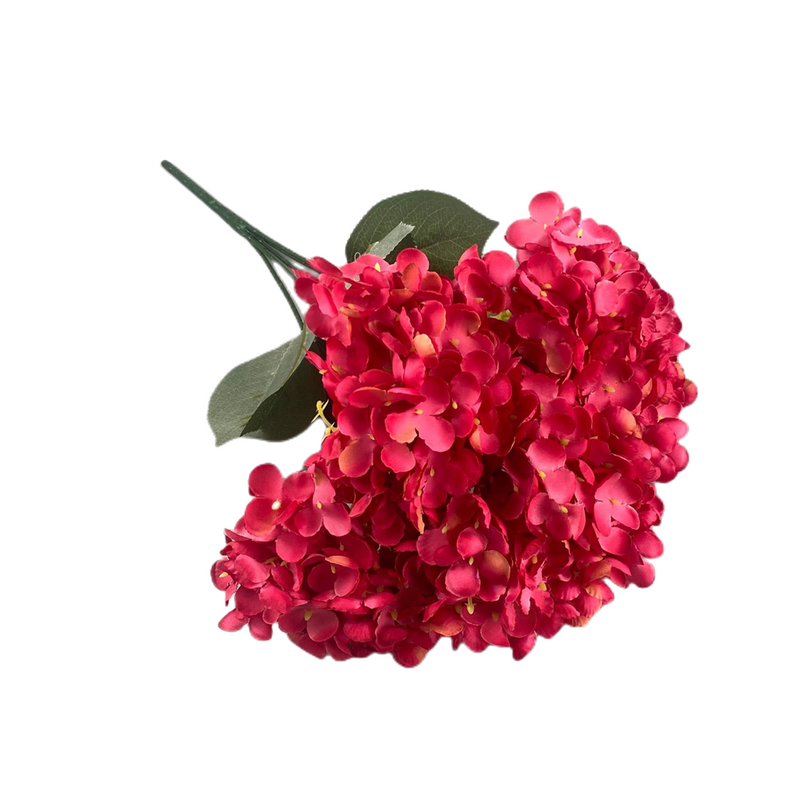 Lot de 5 hortensias artificiels en soie de 19 pouces de haut, 14 couleurs en vrac, vente en gros 