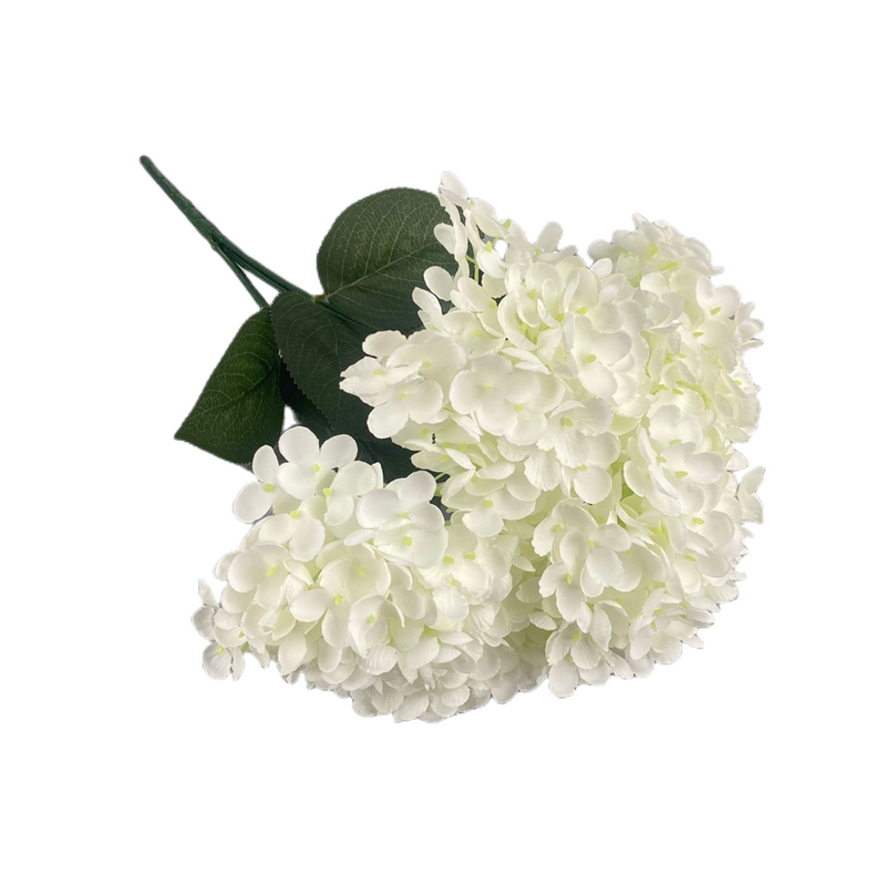 Lot de 5 hortensias artificiels en soie de 19 pouces de haut, 14 couleurs en vrac, vente en gros 