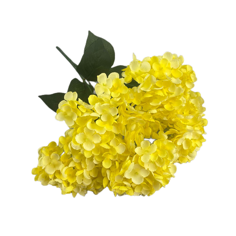 Lot de 5 hortensias artificiels en soie de 19 pouces de haut, 14 couleurs en vrac, vente en gros 