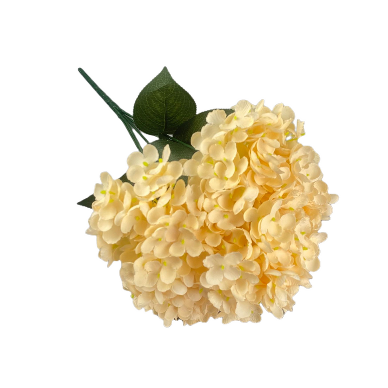 Lot de 5 hortensias artificiels en soie de 19 pouces de haut, 14 couleurs en vrac, vente en gros 