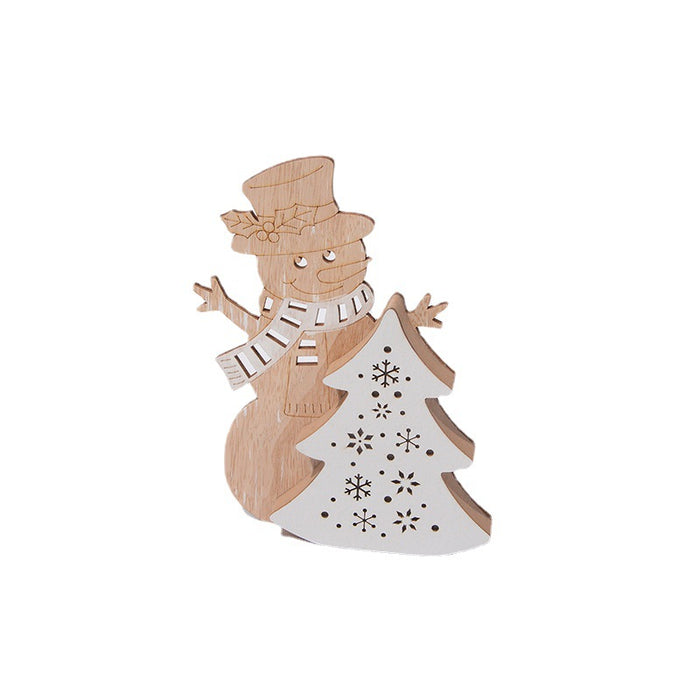 Bulk LED Light Xmas Tree Snowman Ornament for Christmas Indoor Outdoor Decor Wholesale