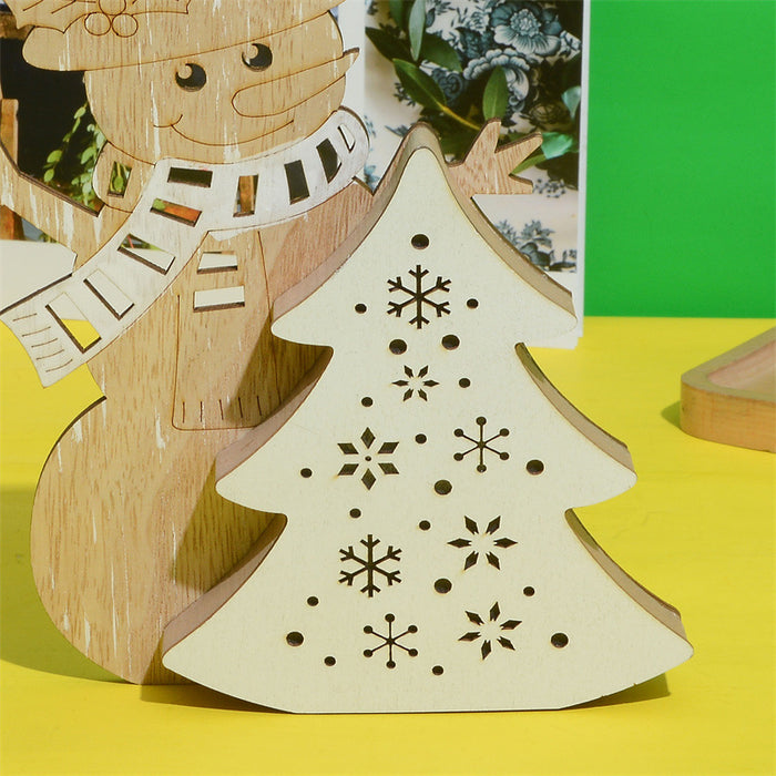 Bulk LED Light Xmas Tree Snowman Ornament for Christmas Indoor Outdoor Decor Wholesale