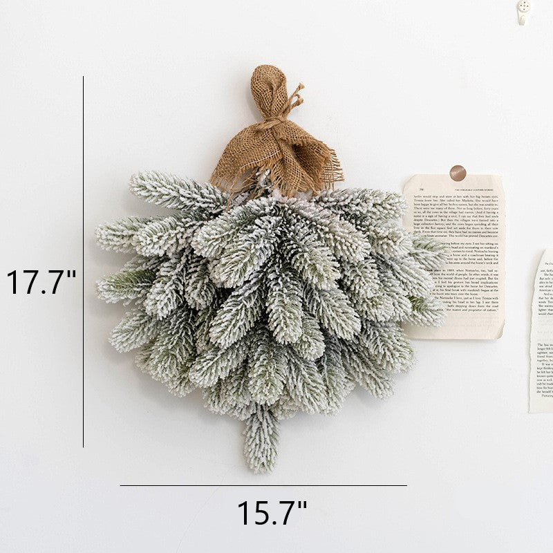 Bulk Light Up Artificial Pine Needle Bundle with Christmas Ball LED Hanging Ornament for Front Door Wall Window Wholesale