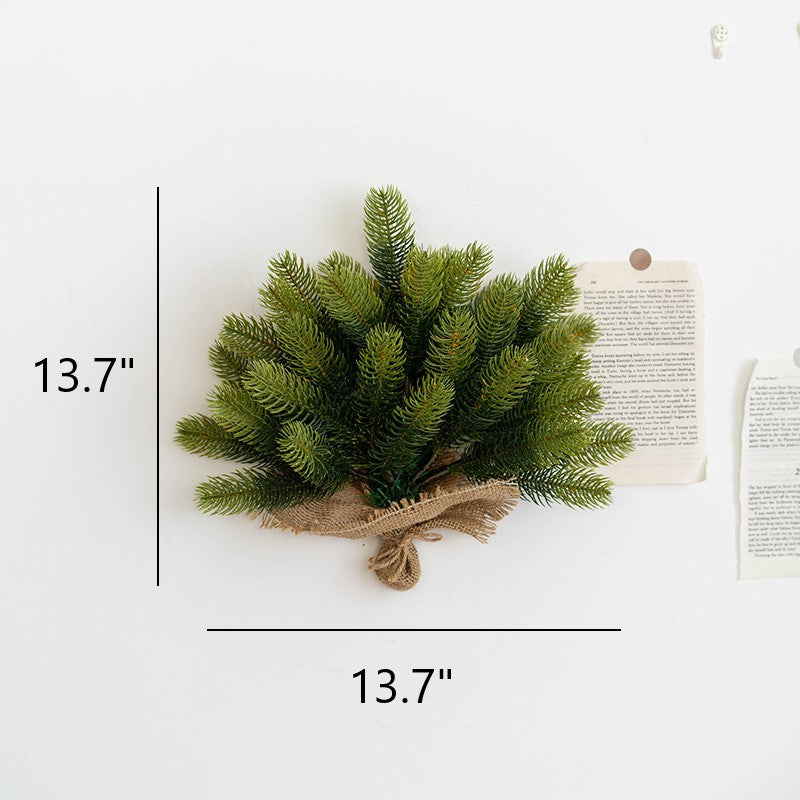 Bulk Light Up Artificial Pine Needle Bundle with Christmas Ball LED Hanging Ornament for Front Door Wall Window Wholesale