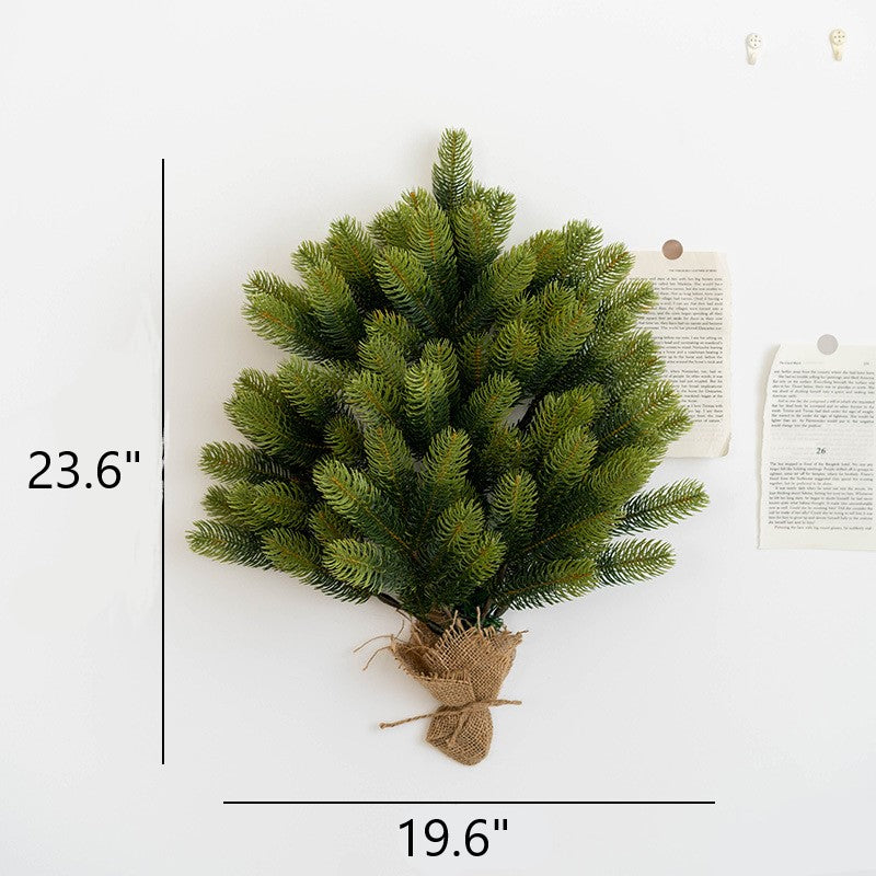 Bulk Light Up Artificial Pine Needle Bundle with Christmas Ball LED Hanging Ornament for Front Door Wall Window Wholesale