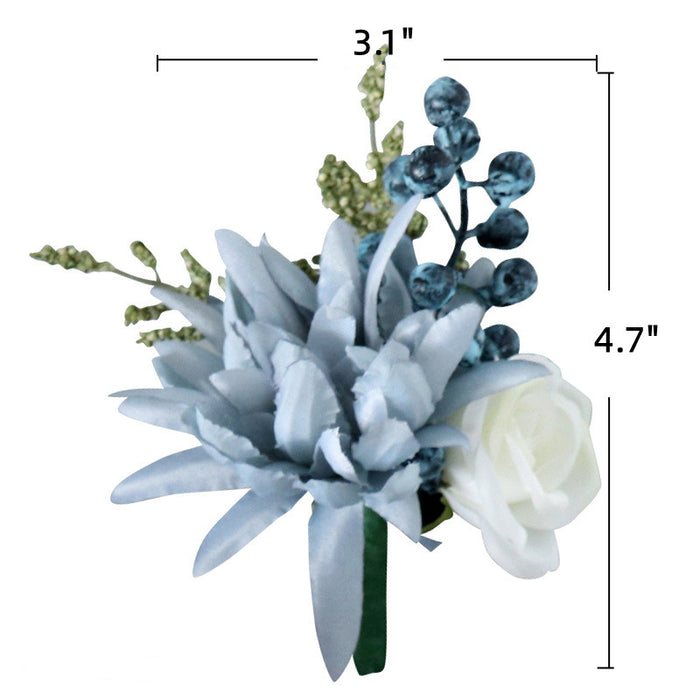 Boutonnieres a granel Azul marino Artificial Floral al por mayor