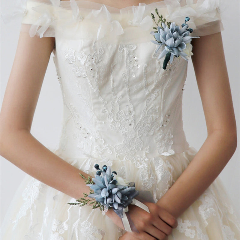 Boutonnières en vrac de fleurs artificielles marines en gros