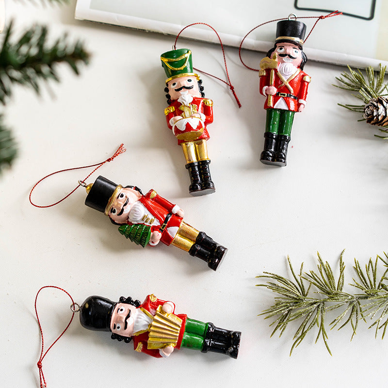 Bulk Nutcracker Soldier Doll Pendant Christmas Tree Hanging Ornament New Year Party Decor Wholesale