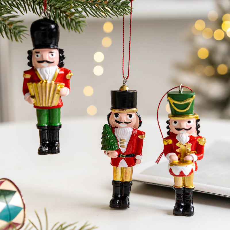 Bulk Nutcracker Soldier Doll Pendant Christmas Tree Hanging Ornament New Year Party Decor Wholesale