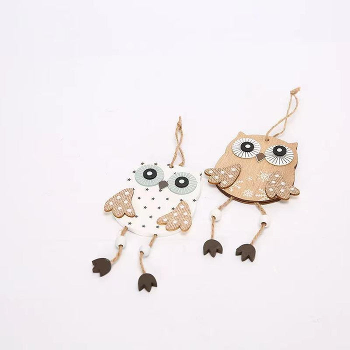 Bulk Owl Hanging Ornaments with Rope for Xmas Holiday Decoration Gifts Wholesale