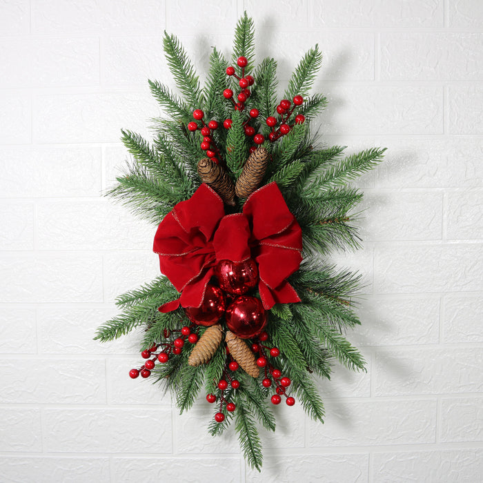 Bulk Pine Cone Christmas Swag with Red Berry Christmas Garland Wholesale