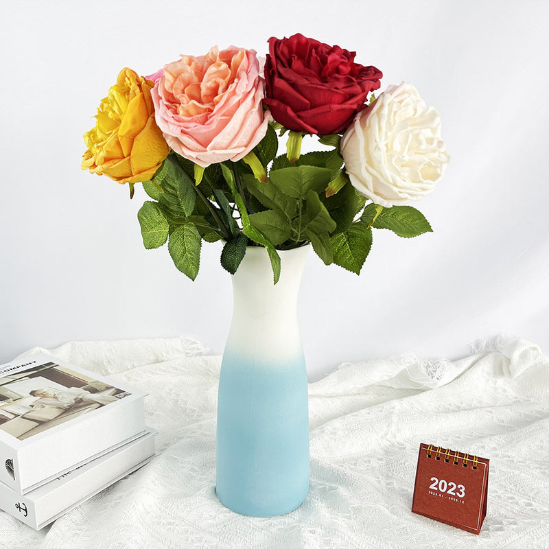 Bulk 17" Rose Stems Real Touch Silk Artificial Flowers Wholesale