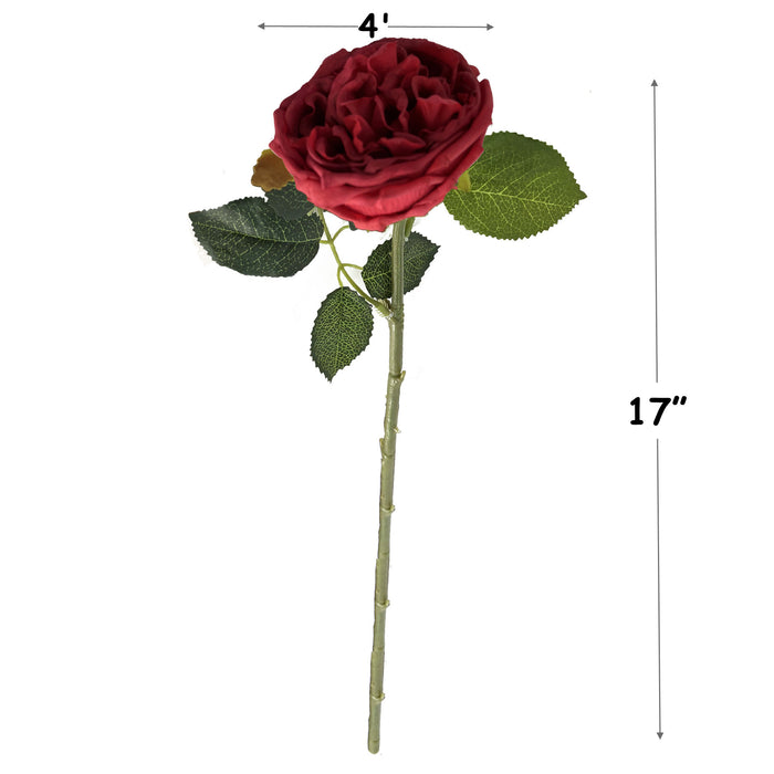 Bulk 17" Rose Stems Real Touch Silk Artificial Flowers Wholesale