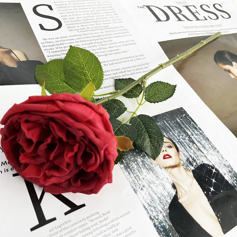 Bulk 17" Rose Stems Real Touch Silk Artificial Flowers Wholesale