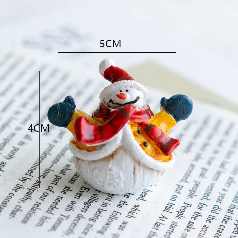 Statue de bonhomme de neige en résine en vrac, mini jouet, décoration de table, ornement de Noël, vente en gros 