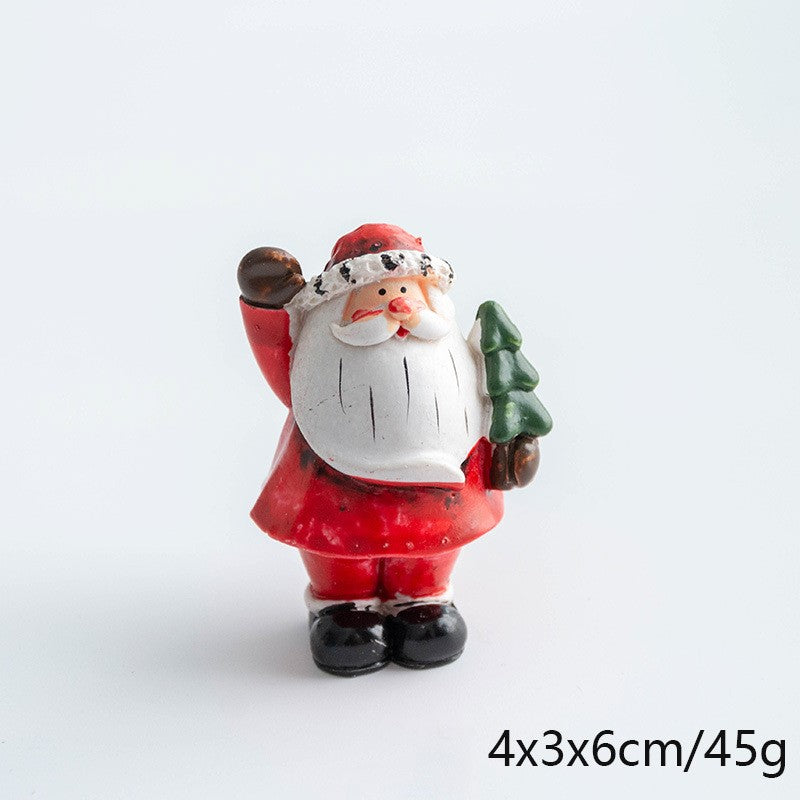 Statue de bonhomme de neige en résine en vrac, mini jouet, décoration de table, ornement de Noël, vente en gros 