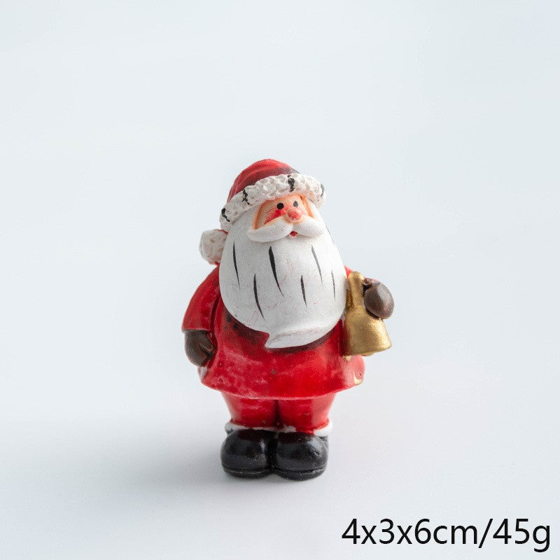 Statue de bonhomme de neige en résine en vrac, mini jouet, décoration de table, ornement de Noël, vente en gros 