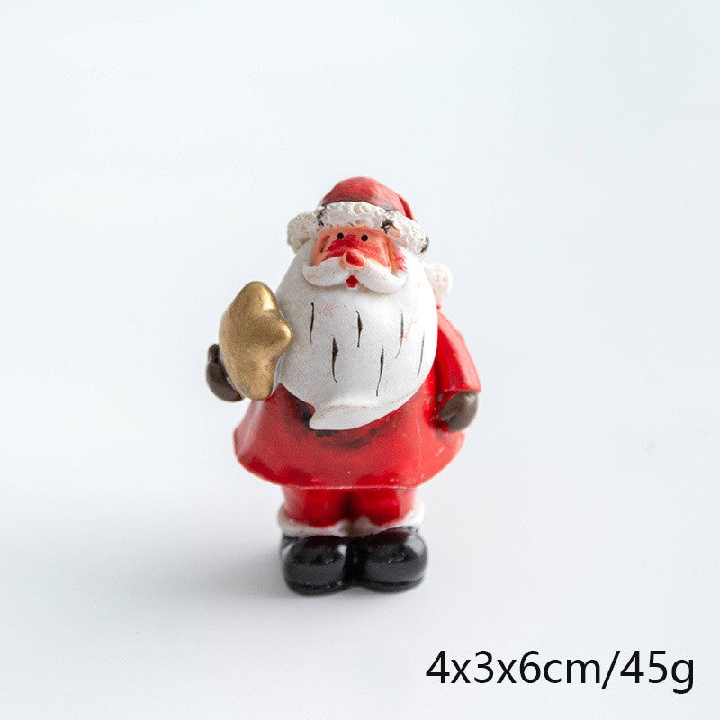 Statue de bonhomme de neige en résine en vrac, mini jouet, décoration de table, ornement de Noël, vente en gros 