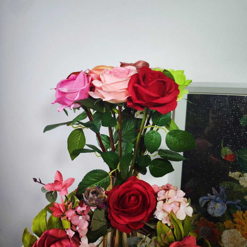 Tiges de roses artificielles améliorées 2025 Vente en gros de roses en soie