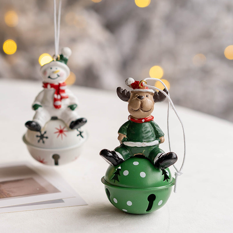 Pendentif Père Noël, bonhomme de neige, élan, ornement suspendu, cloche de Noël, arbre de Noël, décorations du Nouvel An, vente en gros