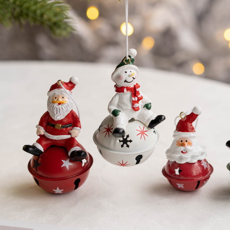 Pendentif Père Noël, bonhomme de neige, élan, ornement suspendu, cloche de Noël, arbre de Noël, décorations du Nouvel An, vente en gros