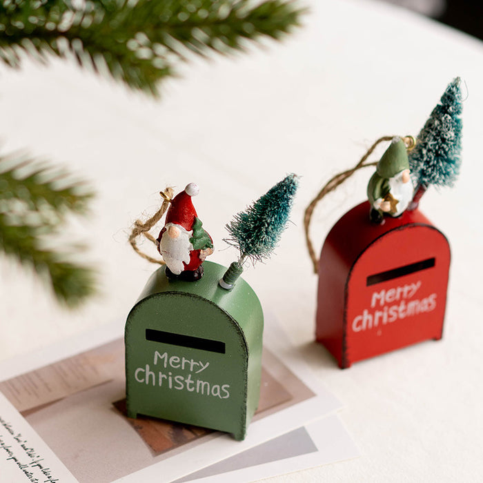 Bulk Santa Mailbox Pendant Christmas Tree Hanging Ornament New Year Party Decor Wholesale