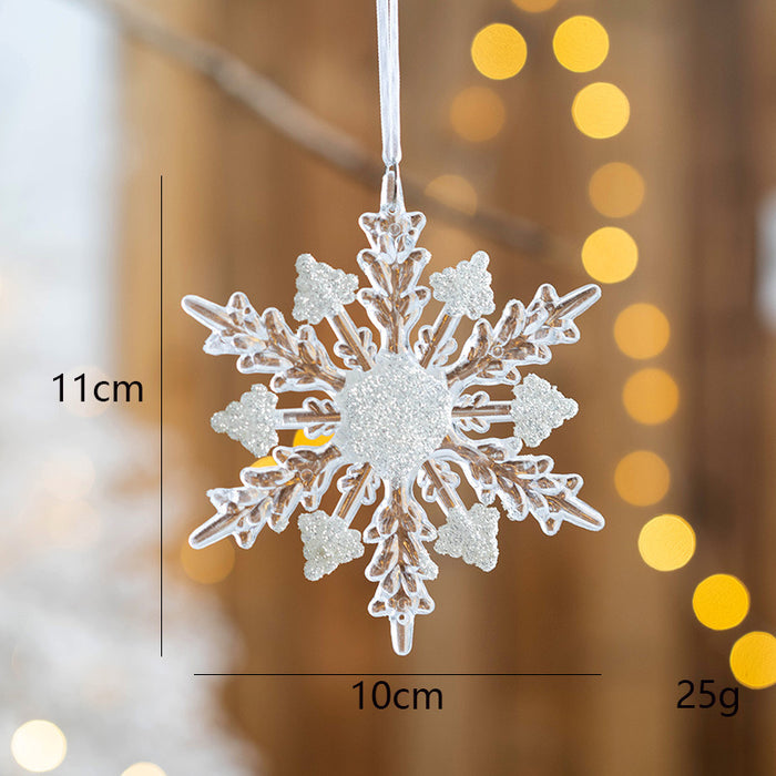 transparent christmas tree acrylic snowflake ornaments