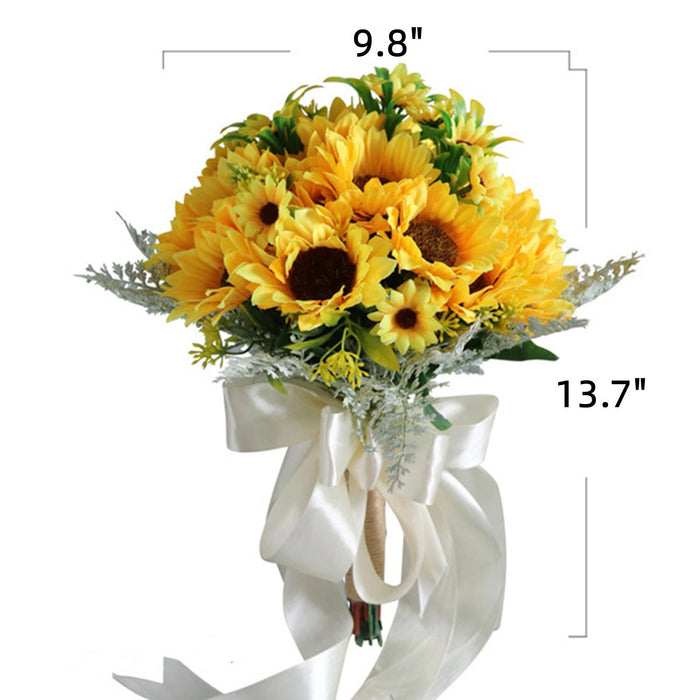 Bulk Yellow Sunflower Bridesmaid Bouquet Wedding Bouquet Wholesale