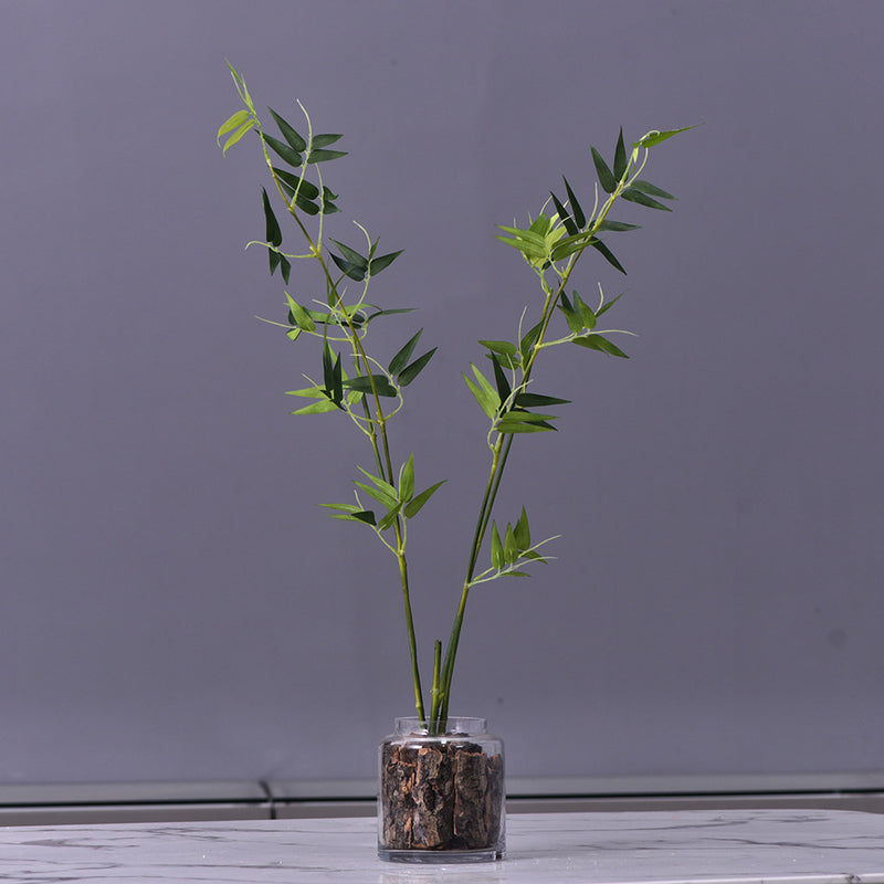 Bulk Wabi-Sabi 32" Greenery Stems Spray Bamboo Leaves Branch Artificial Plants Wholesale
