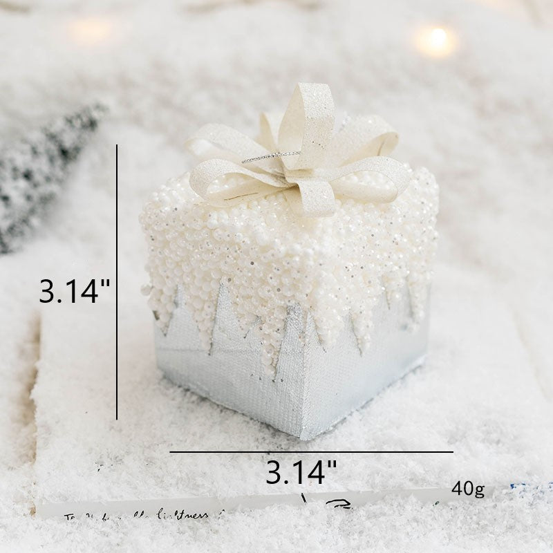 Boules de Noël à paillettes blanches en vrac Décorations de Noël à suspendre en gros