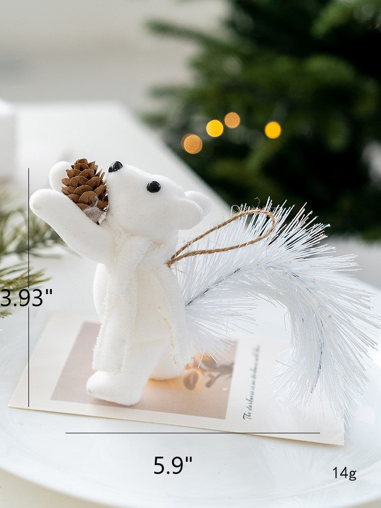 Boules de Noël à paillettes blanches en vrac Décorations de Noël à suspendre en gros