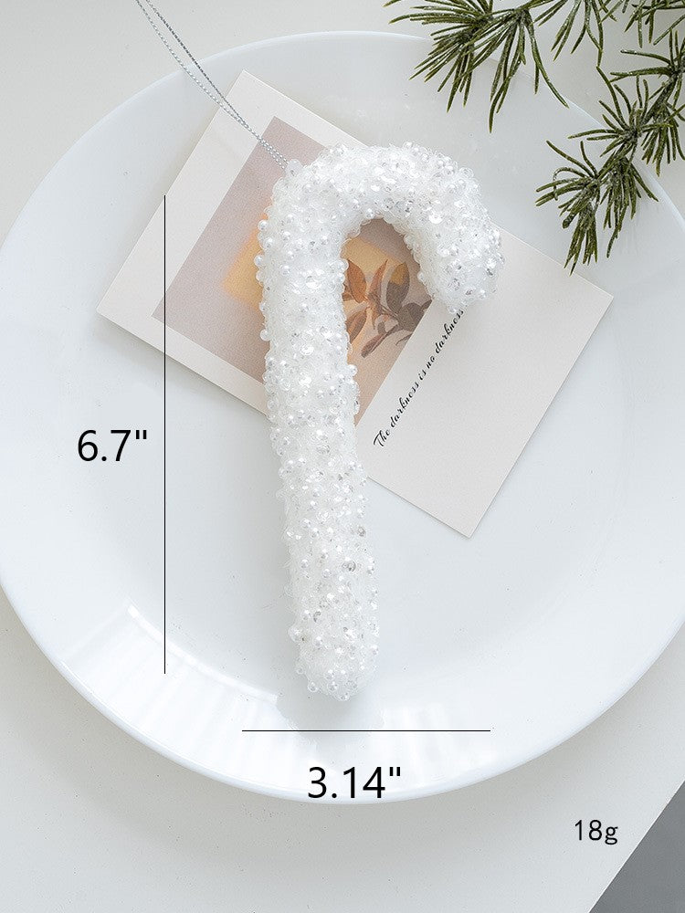 Boules de Noël à paillettes blanches en vrac Décorations de Noël à suspendre en gros