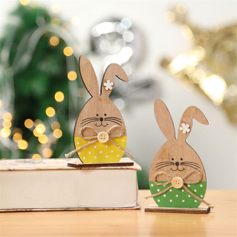 Bulk Cartoon Rabbits Ornaments Christmas Easter Crafts for Desktop Decor Wholesale