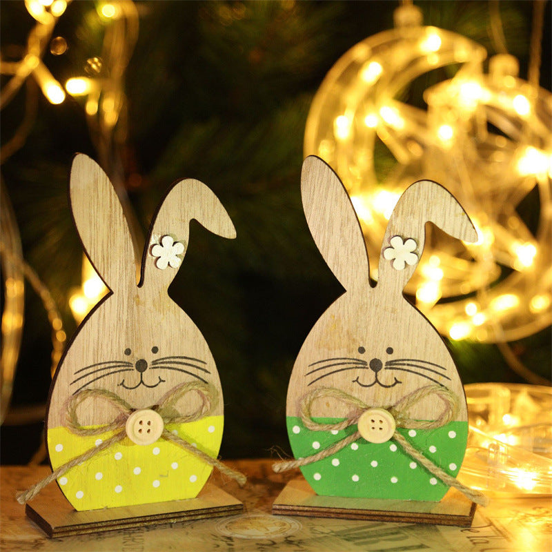 Bulk Cartoon Rabbits Ornaments Christmas Easter Crafts for Desktop Decor Wholesale
