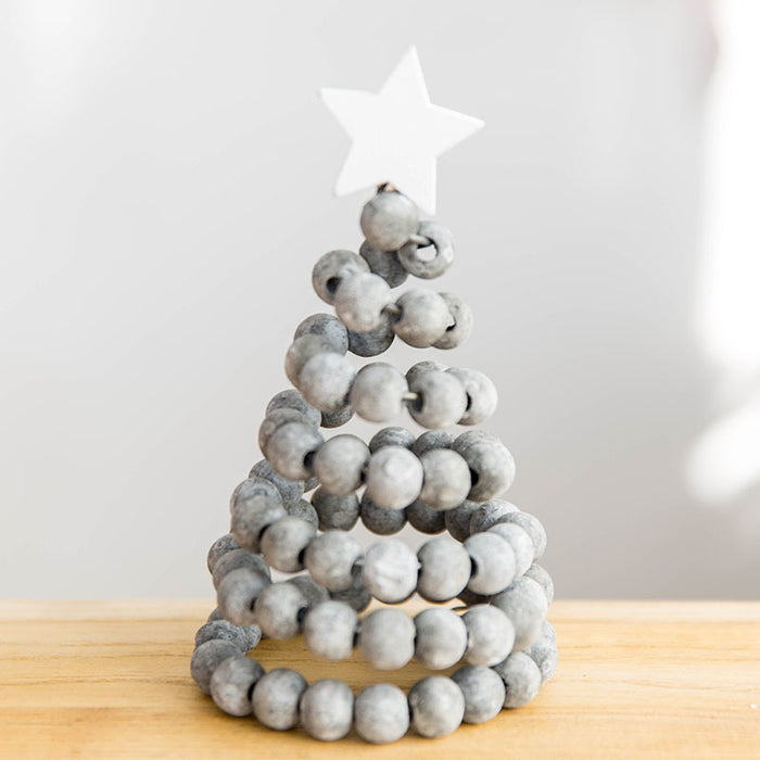Bulk Wooden Bead Christmas Tree Tabletop Centerpiece Ornament for Christmas Holiday Decorations Wholesale