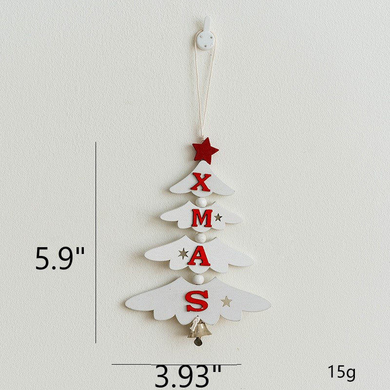 Bulk Wooden Pendant Wall Hanging Ornament Christmas Tree New Year Party Decorations Wholesale