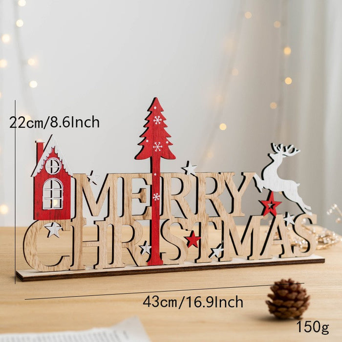 Bulk Wooden Tabletop Decoration Christmas Ornament for Home Office Party Table Centerpieces Wholesale