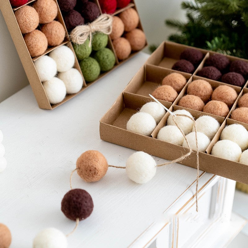 Bulk Snowman Wool Felt Ball Pom Poms Hanging Ornaments for Christmas Tree Holiday Decor Wholesale