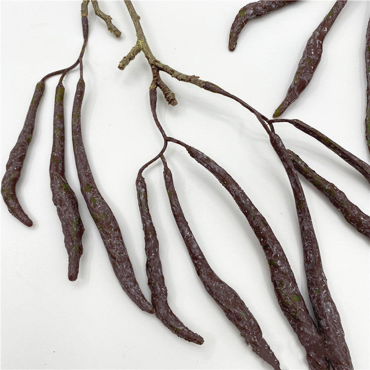 Bulk 24" Carob Artificial Beans Stem with Lifelike Fruit Arrangement Wholesale