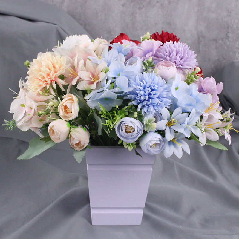 Bulk 12" Mixed Hydrangea Peony Chrysanthemum & Lily Bush Bouquet Wholesale
