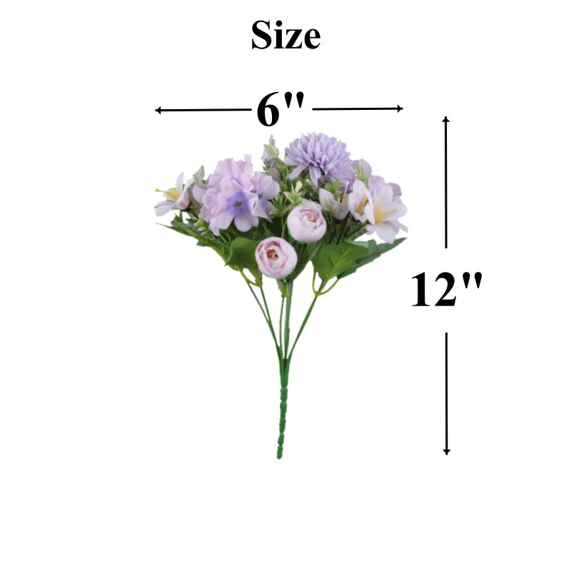 Bulk 12" Mixed Hydrangea Peony Chrysanthemum & Lily Bush Bouquet Wholesale