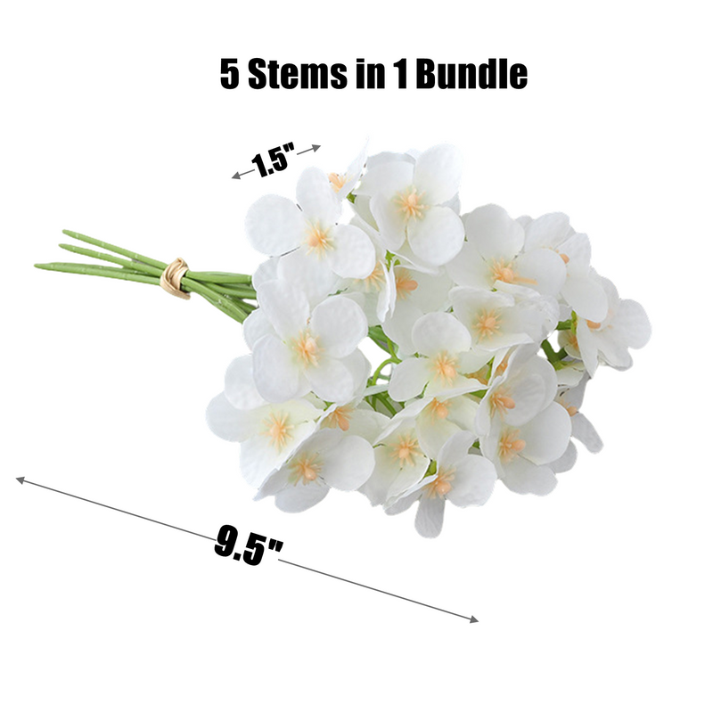 Bulk 9.5" Bundle Hydrangea Stems for Wedding Crafts Wholesale