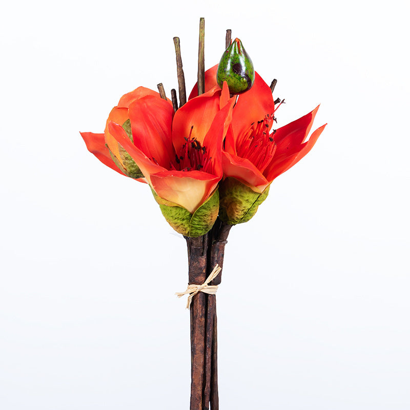 Bouquet de fleurs artificielles en kapok de 12 po en vrac, centre de table, arrangement floral en gros