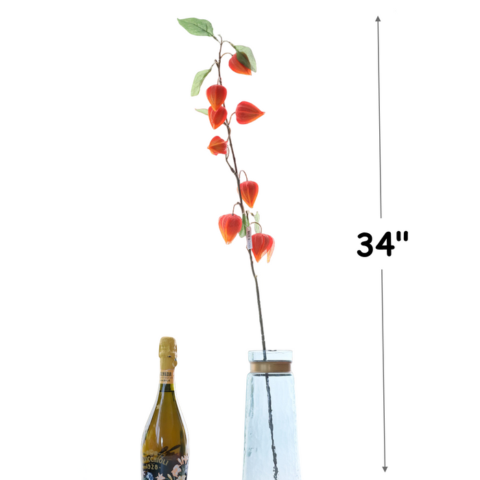 Bulk Extra Long Stem 34" Lantern Dangling Fruit Vine with Leaf Artificial Fruit Floral Wholesale