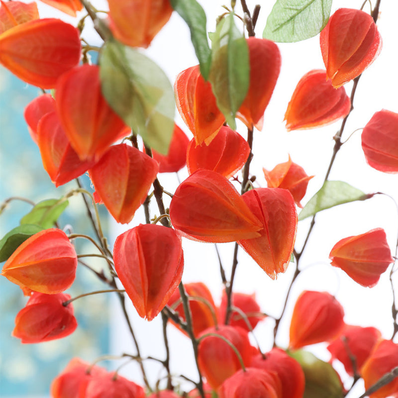 Bulk Extra Long Stem 34" Lantern Dangling Fruit Vine with Leaf Artificial Fruit Floral Wholesale