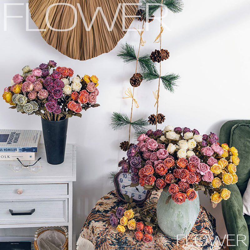 Bulk 17 inches Tall Bubbles Rose Flowers Stems Spray Artificial Dried Rose Flowers Wholesale