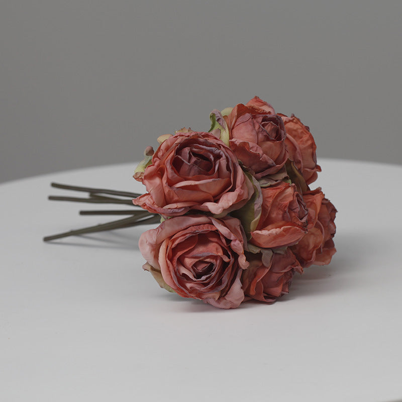 Bulk Burnt Fall Floral Arrangement Dusty Rose Spray Bouquets Fall Decor Wholesale