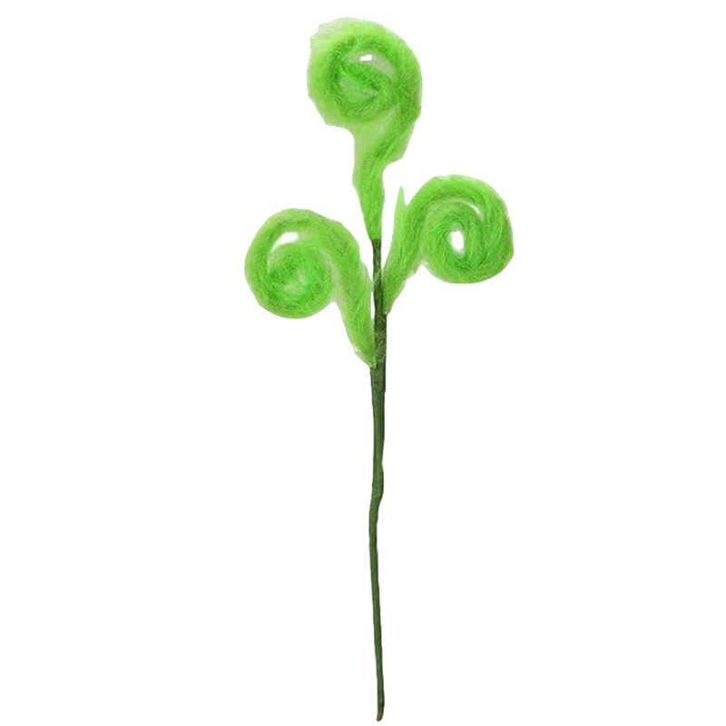 Lot de 10 décorations de Noël en fourrure verte en vrac