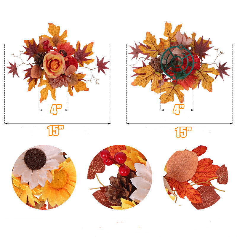 Bulk 2pcs Fake Sunflower Maple Leaf Flower Balls for Table Centerpieces Wholesale