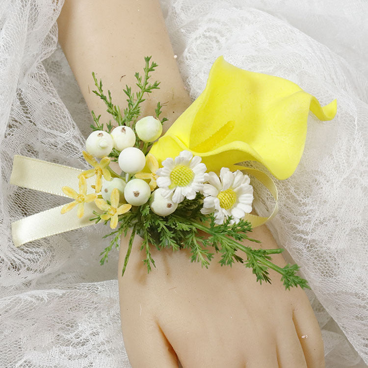 Bulk Yellow Corsage and Boutonniere Rustic Vintage Weddings Proms Wholesale